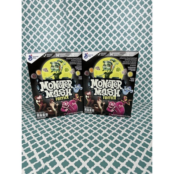 MONSTER MASH REMIX‎ Cereal 9.6oz Exp May 2024 CARMELLA CREEPER 2 Unopened Boxes - Picture 1 of 7